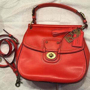 Coach Leather Willis Legacy Crossbody 19132 Vermillion Orange